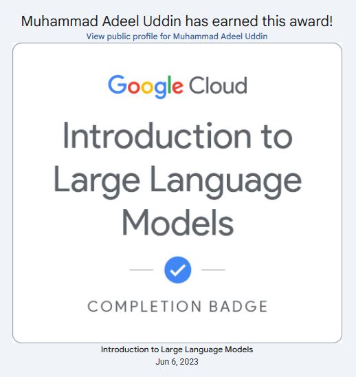 Introduction to Large Language Models