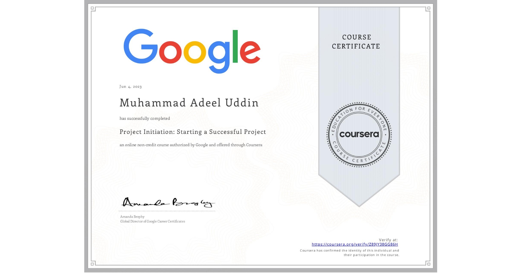 Project Initiation Starting a Successful Project - CERTIFICATE_LANDING_PAGE~Z89JY38GG86H